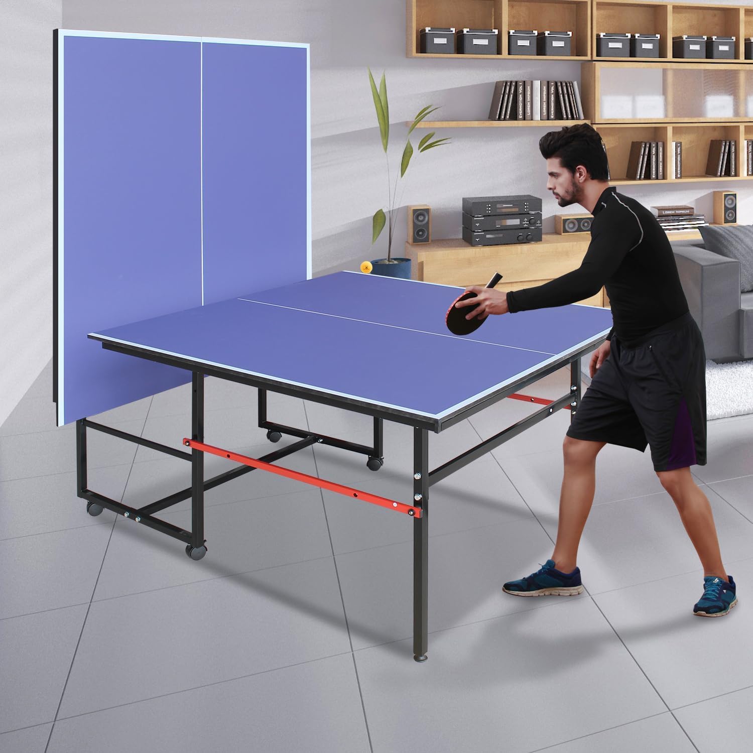 8 ft Portable Ping Pong Table， - Table Tennis Olympics review and price